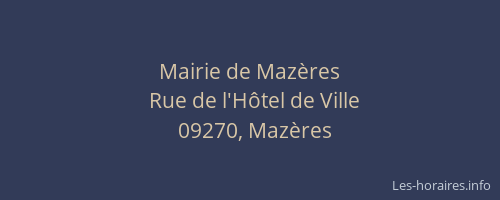 Mairie de Mazères