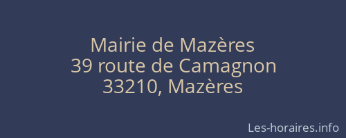 Mairie de Mazères