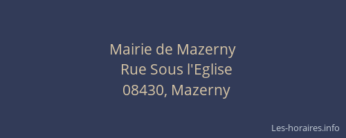 Mairie de Mazerny