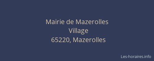 Mairie de Mazerolles
