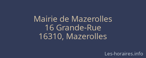 Mairie de Mazerolles