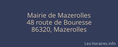 Mairie de Mazerolles