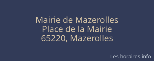 Mairie de Mazerolles