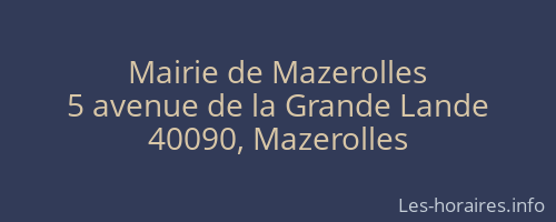 Mairie de Mazerolles