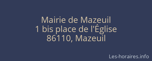 Mairie de Mazeuil