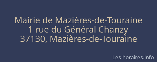 Mairie de Mazières-de-Touraine