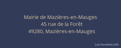 Mairie de Mazières-en-Mauges