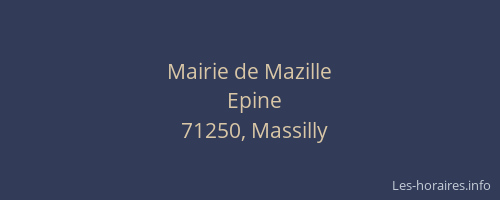 Mairie de Mazille