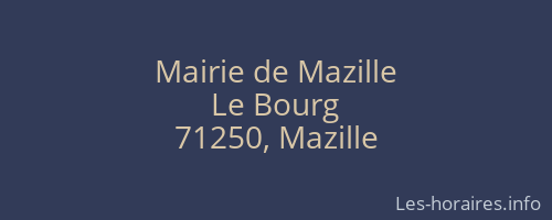 Mairie de Mazille