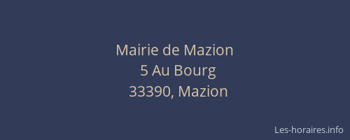 Mairie de Mazion