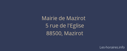 Mairie de Mazirot