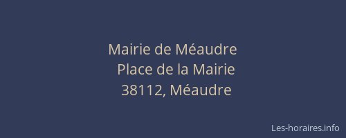 Mairie de M&eacute;audre