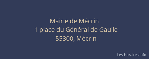 Mairie de M&eacute;crin