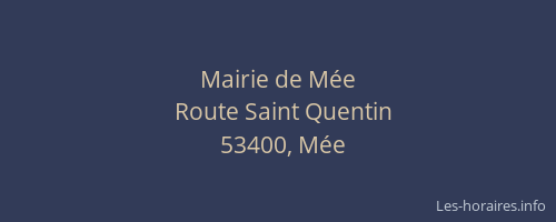 Mairie de M&eacute;e