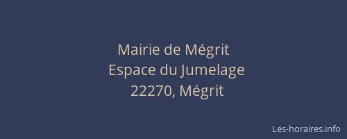 Mairie de Mégrit