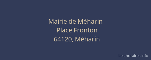Mairie de Méharin