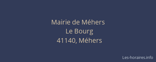 Mairie de M&eacute;hers