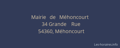 Mairie   de   M&eacute;honcourt