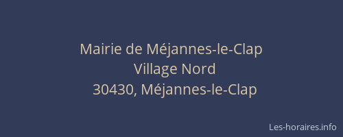 Mairie de Méjannes-le-Clap