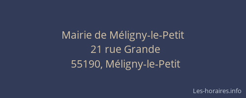 Mairie de M&eacute;ligny-le-Petit