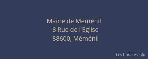 Mairie de M&eacute;m&eacute;nil