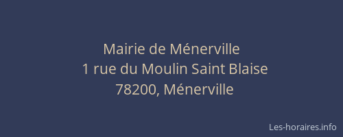 Mairie de M&eacute;nerville
