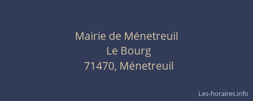 Mairie de Ménetreuil