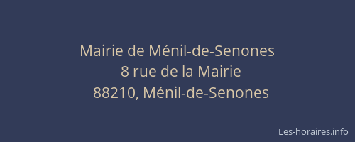 Mairie de M&eacute;nil-de-Senones