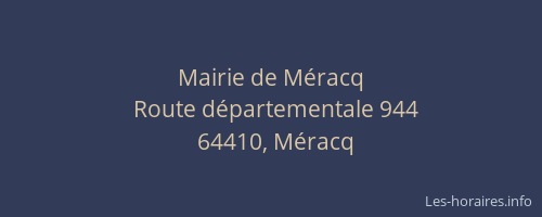 Mairie de M&eacute;racq