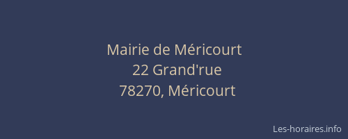 Mairie de M&eacute;ricourt