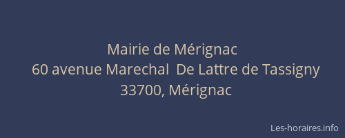 Mairie de M&eacute;rignac