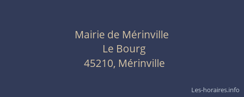 Mairie de Mérinville