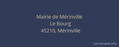 Mairie de M&eacute;rinville