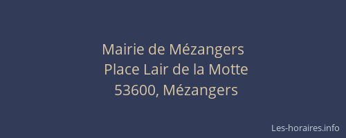 Mairie de Mézangers