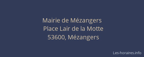 Mairie de M&eacute;zangers