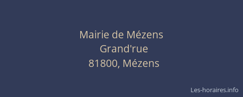 Mairie de M&eacute;zens
