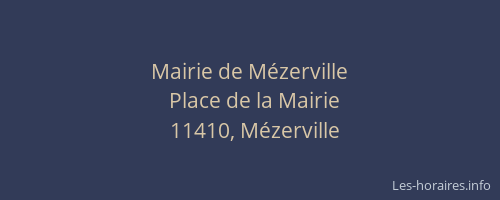 Mairie de Mézerville