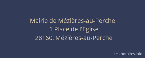 Mairie de Mézières-au-Perche