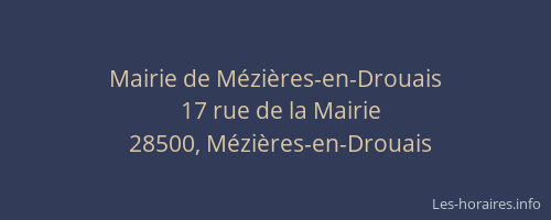 Mairie de M&eacute;zi&egrave;res-en-Drouais