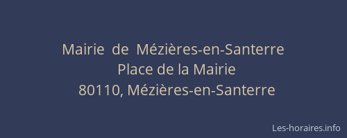 Mairie  de  Mézières-en-Santerre