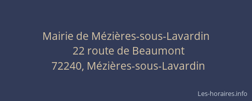 Mairie de M&eacute;zi&egrave;res-sous-Lavardin