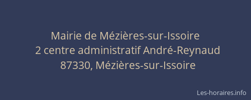 Mairie de M&eacute;zi&egrave;res-sur-Issoire