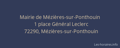 Mairie de M&eacute;zi&egrave;res-sur-Ponthouin