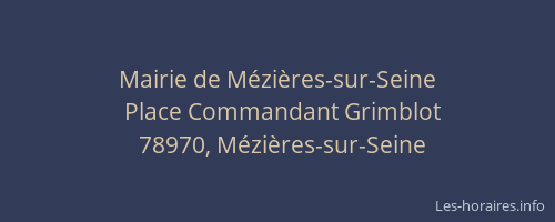 Mairie de M&eacute;zi&egrave;res-sur-Seine