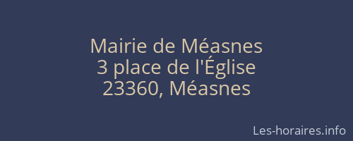 Mairie de Méasnes