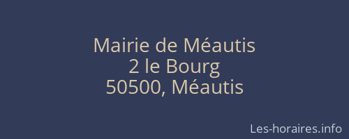 Mairie de Méautis