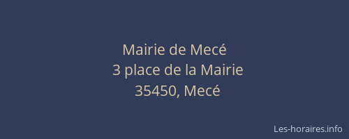 Mairie de Mecé