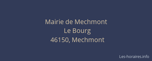 Mairie de Mechmont