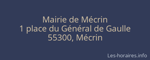 Mairie de Mécrin