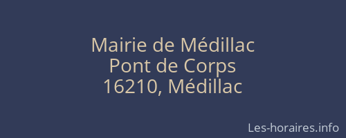 Mairie de Médillac